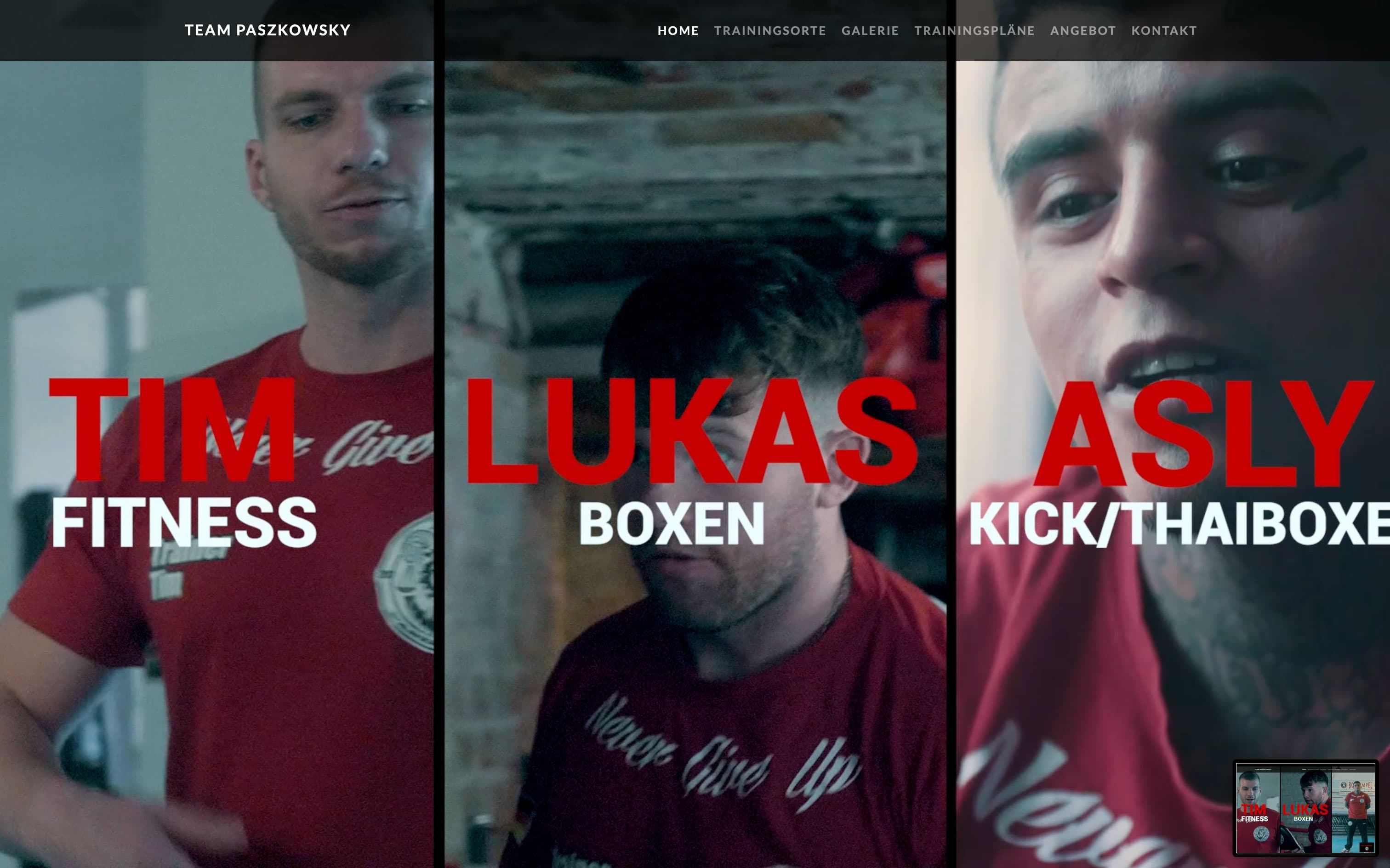 Screenshot Paszykowsky Training